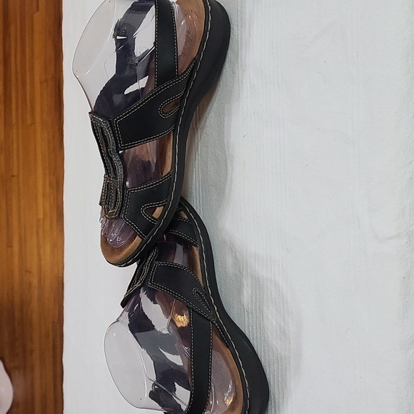 Collections by Clarks Womens Sandals Dark Brown Hook&Loop Sz 7 GUC - Picture 8 of 12